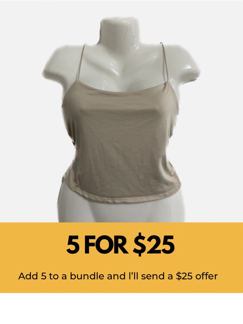 Gaze basic cropped tank.
CLEARANCE 5 for $25